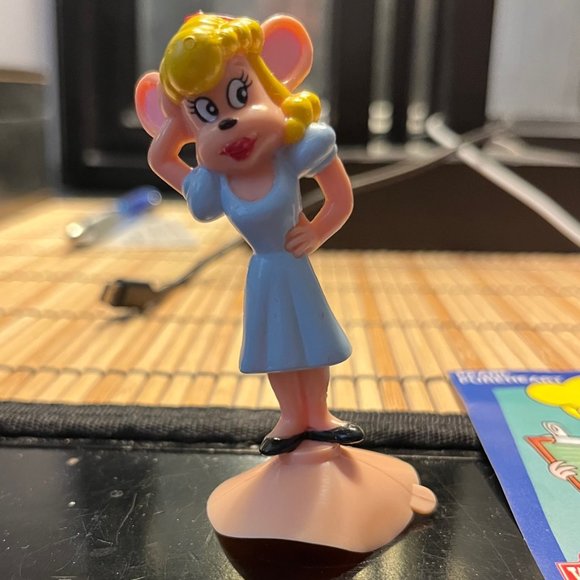 Vintage Rare 1989 Wendy's Kids Toys Mighty Mouse Cartoon Suction Cup Figures 3” - Picture 8 of 8